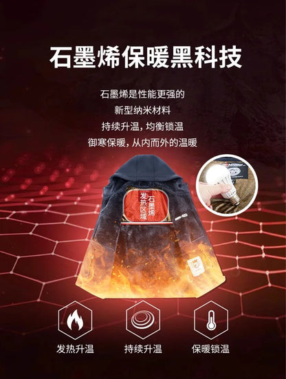 Winter New Fashion Trend Retro Sports Thick Warm Lamb Wool Jacket Men's Casual Loose Comfortable High-Quality Plus Size Jacket