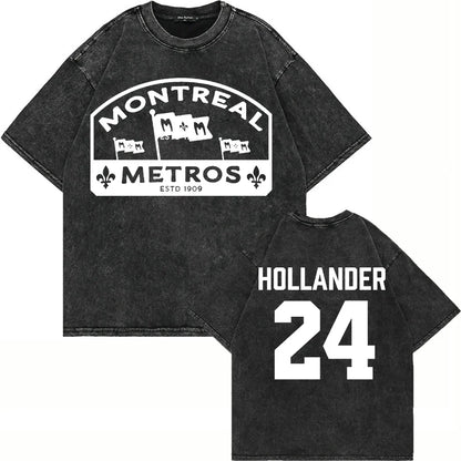 100% Cotton Vintage Washed 24 Hollander Montreal Voyageurs Tshirt Fashion Men TV Heated Rivalry Ilya Rozanov 81 Tees Shirts Tops
