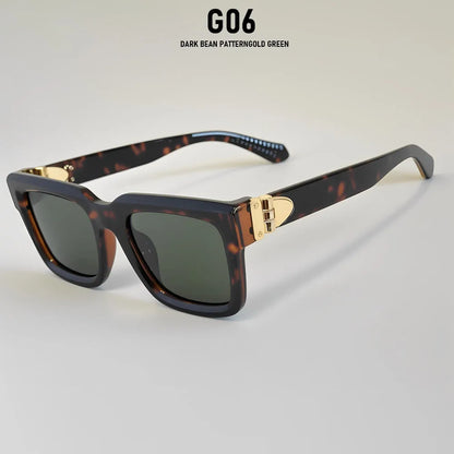 Blue Square Sunglass Men Luxury 2026 Sunglasses Women Trendy Woman Vintage Designer Fashion Glasses Gafas De Sol Hombre Lunette