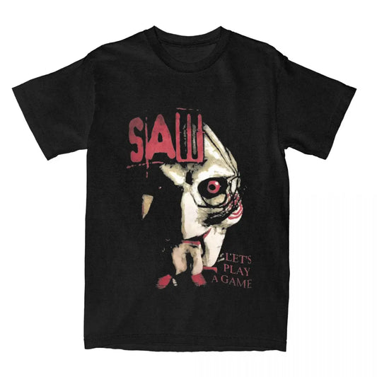 Saw X Horror Movie T Shirts Vintage Streetwear Men Women Harajuku Short Sleeve Cotton Oversized Versatile Fashion Unisex Tops
