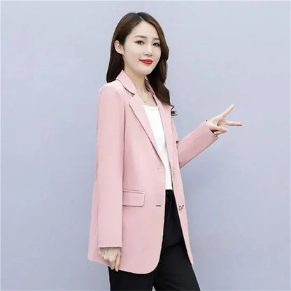 Spring Autumn Office Lady Blazer For Women 2025 Long Sleeve Slim High Quality Blazers Mujer Coats Jacket Winter Clothing Outwear