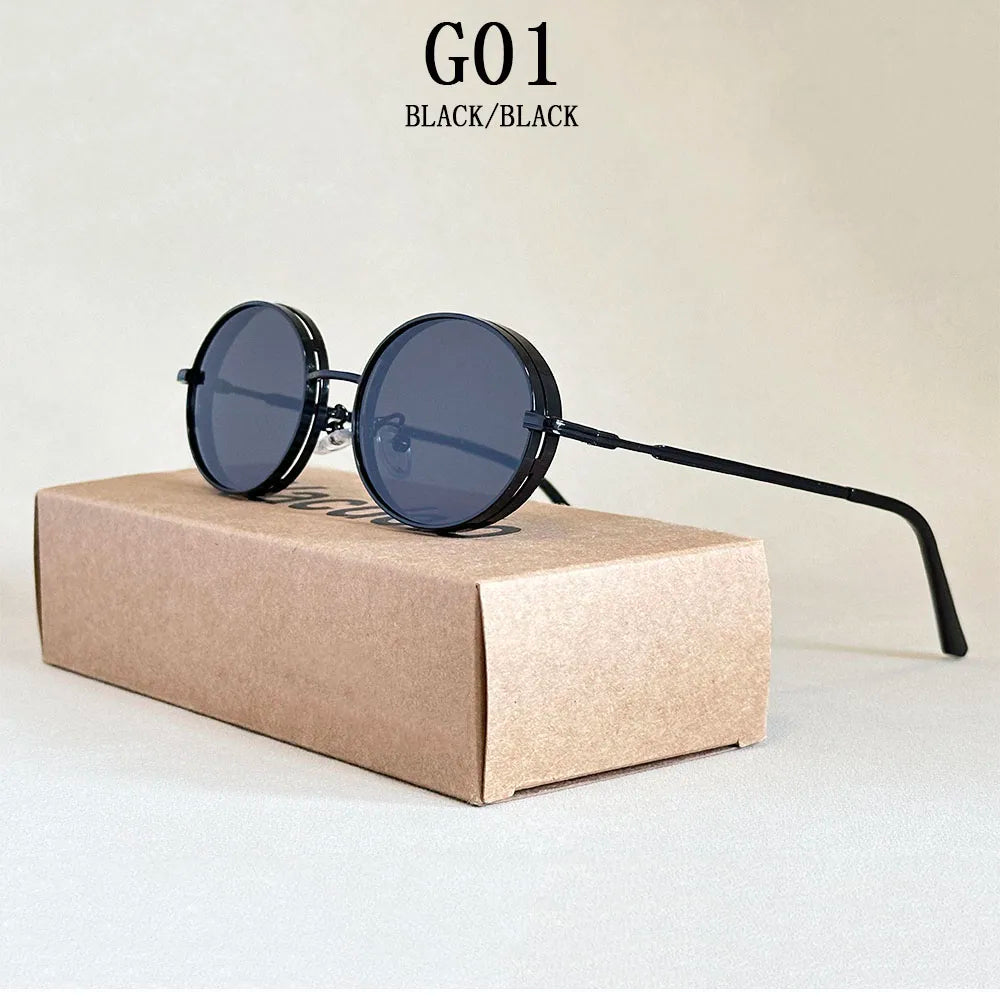 2025 Oval Sunglasses Women Trendy Retro Vintage Steampunk Sunglass Men Fashion Glasses Lentes De Sol Mujer Lunette Soleil Femme