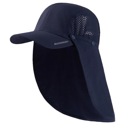 UPF 50+ Foldable Fishing Hat Baseball Cap with Removable Neck Flap Portable for Men Women Golf Hiking