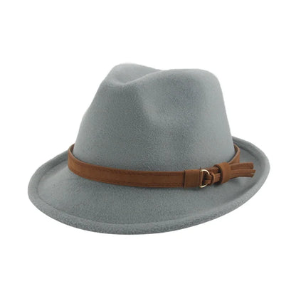 Hats for Women Fedora Winter Cowboy Hat Top Wool Khaki Green Black Jazz Caps Gentlemen Hats for Men Pamelas Y Tocados Para Bodas