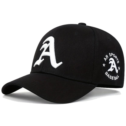 Unisex Gothic Letter A Embroidery Baseball Caps Spring And Autumn Outdoor Adjustable Casual Hats Sunscreen Hat