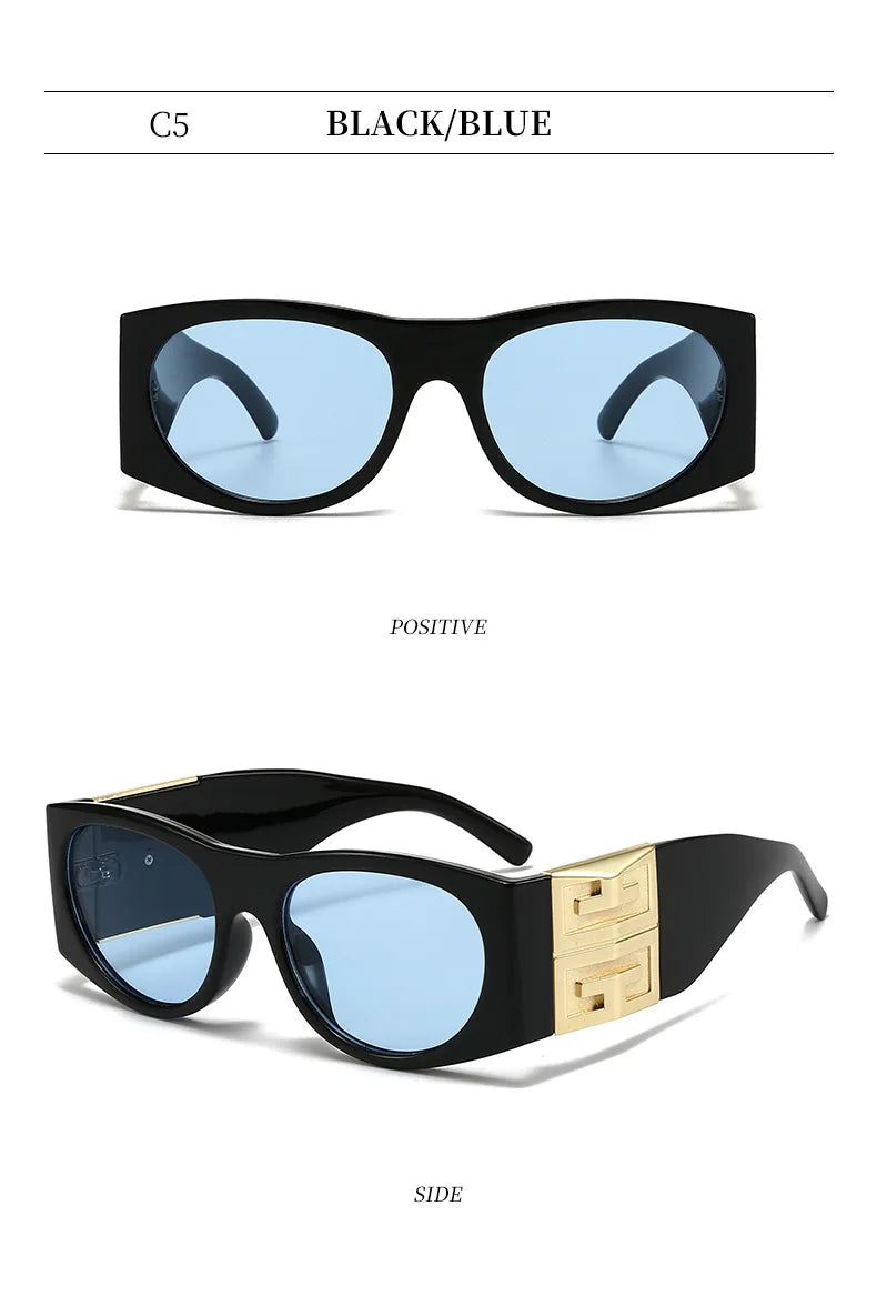 2025 Luxury Designer UV400 Large Frame Sunglasses Women Men New Trendy Sun Glasses Ladies Vintage Cool Gafas De Sol Eyeglasses