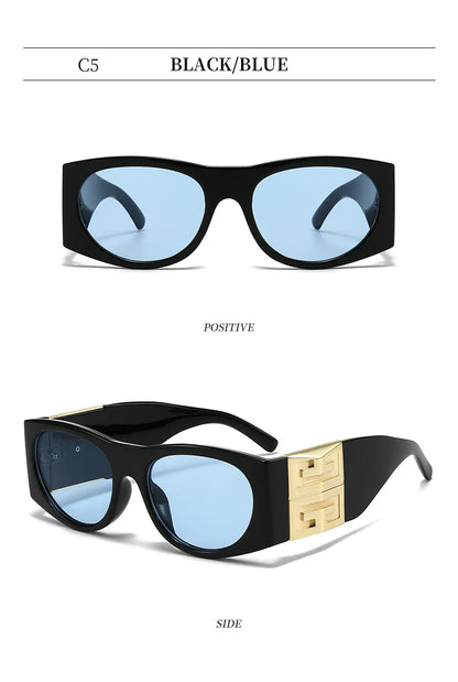 2025 Luxury Designer UV400 Large Frame Sunglasses Women Men New Trendy Sun Glasses Ladies Vintage Cool Gafas De Sol Eyeglasses