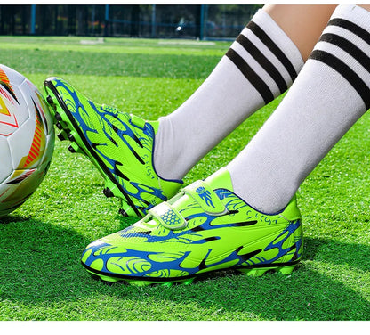 New Hot Kids Soccer Shoes School Football Boots Boys Girls Cleats Grass Sneakers Child Outdoor Athletic Training Sports Footwear