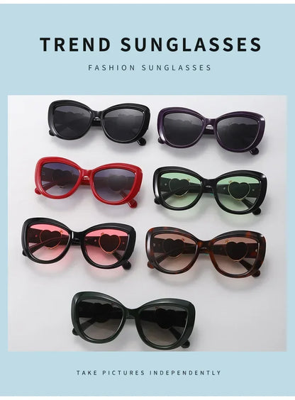 2025 New Trendy Fashion Cat Eye Women Sunglasses Oversized Oval Sun Glasses Ladies UV400 High Quality Light Luxury Sunshade