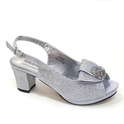 2024 Italian Design Girly Style Golden Color Wedding Shoes And Bag Full Diamond Decoration Metal Closure Bags