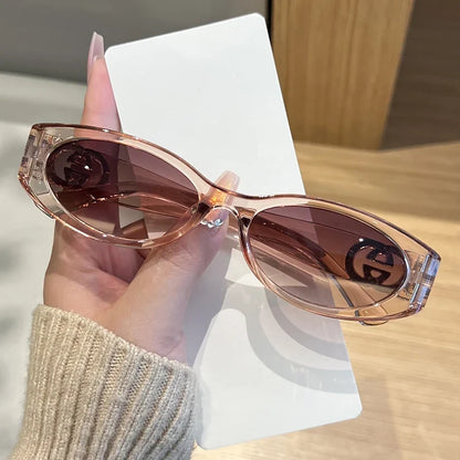 Cycling New Fashion Small Oval Sunglasses Vintage Men Women Personlity Small Frame Shades Sun Glasses Latest Popular UV400