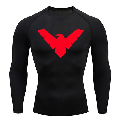 Summer Short Sleeve Compression Shirt Men Sports Top Running T Shirt Quick Dry Gym Workout Clothing Sun Protection Long Sleeve