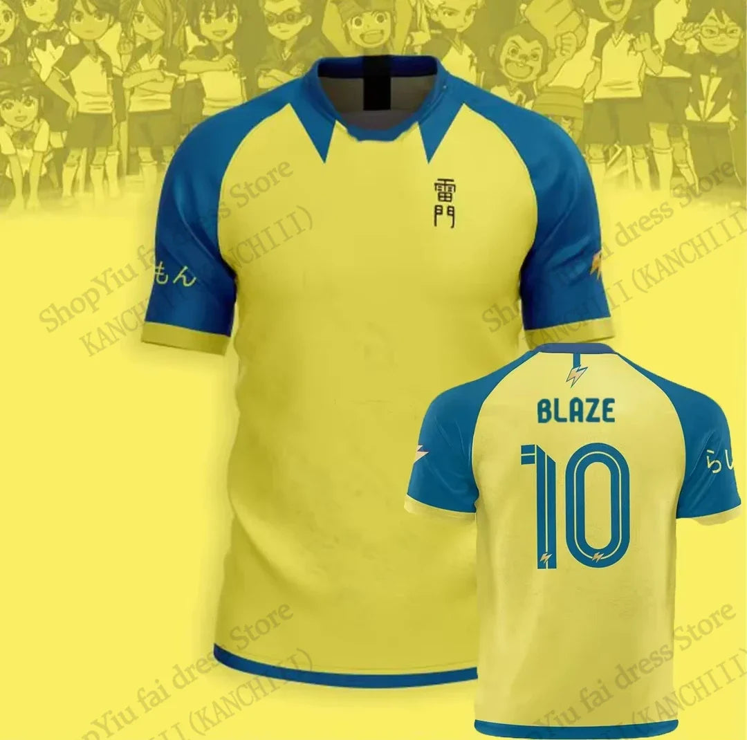 Anime Jersey Inazuma Eleven Kaio Football 3D Print T-shirt Men Women Fashion Short Sleeve Sports Tshirt Kids Tops Tee Mark Evens