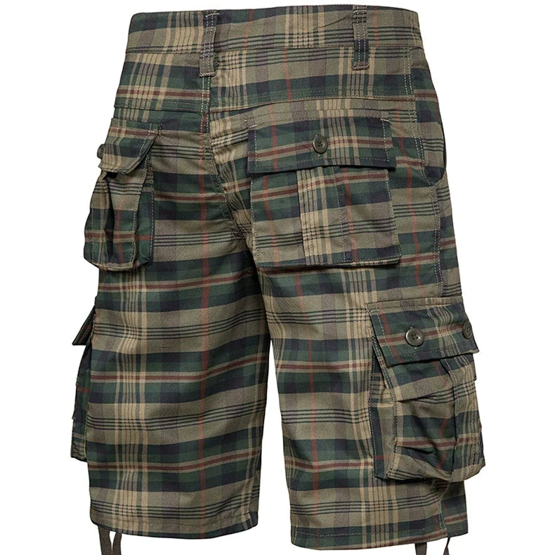 Men Camo Shorts for Men Classic Relaxed Fit Cargo Shorts Multi Pocket Outdoor Hiking Shorts