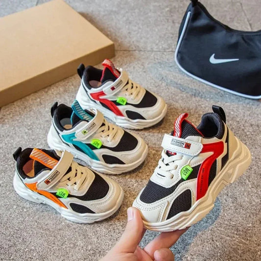 Kids Sneakers for Boys Girls 2025 Spring New Children's Walking Shoes Breathable Mesh Student School Basketball Kids Shoes