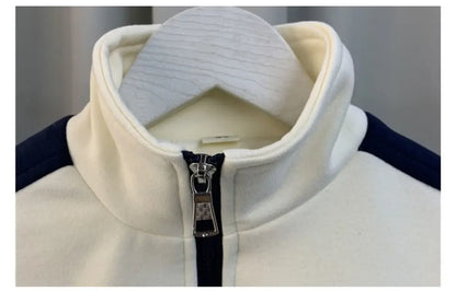 Children's Cotton Clothing Set Spring Autumn New Boys Girls Thick Casual Zipper Jackets and Pants 2-piece Set Korean Sportswear