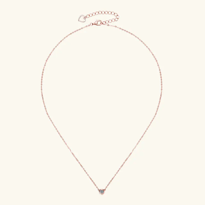 3mm Moissanite Diamond Round Pendant Necklaces for Women 925 Sterling Silver Chains Wedding Fine Jewelry Gift Collares