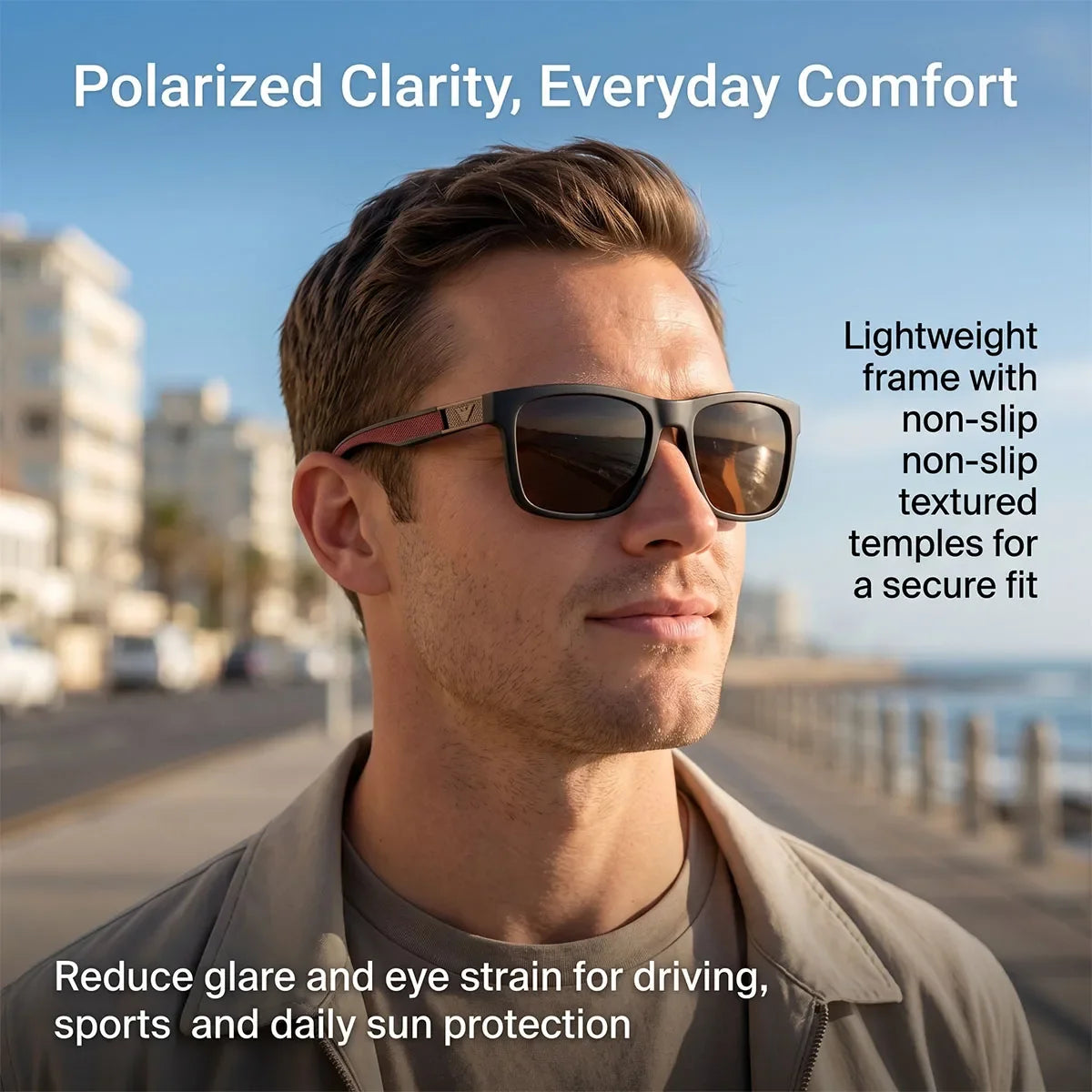 Polarized Square Sunglasses For Men Luxury Square Vintage Retro Fashion Glasses  Gafas De Sol Hombre Polarizadas Alta Calidad