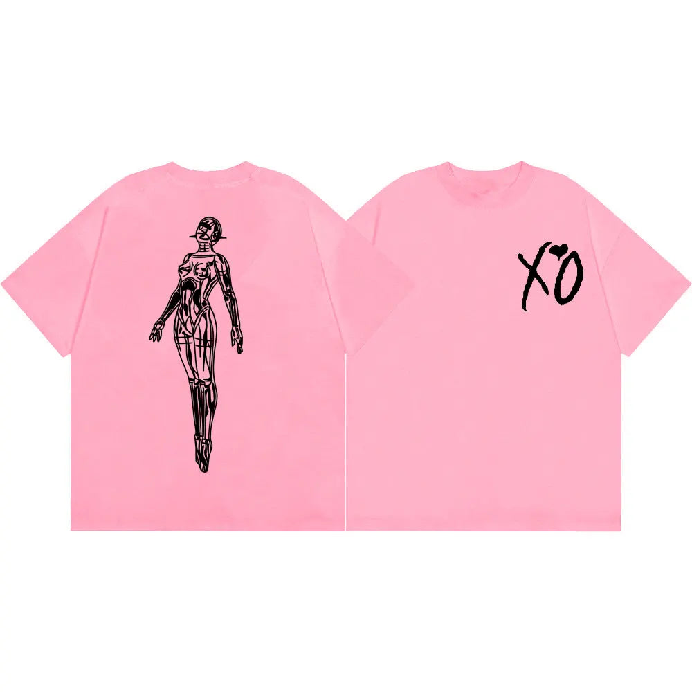 Rapper The Weeknd Merch T-shirt Men Women Clothing Fashion Hip Hop Short Sleeve T-shirts Summer Casual Loose 100%cotton T Shirts