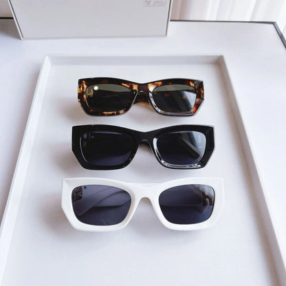 Light Luxury Designer Sun Glasses Women's Retro Polygonal Cat Eye Sunglasses for Men UV400 Personality Cool Trendy Glasses