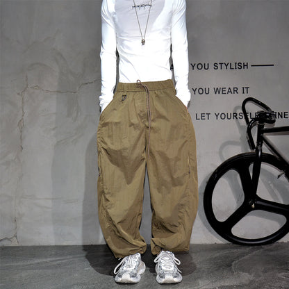 Mens Jogger Pants Outdoor Lightweight Water Repellent Quick Dry Functional Hiking Loose Baggy Trendy Cuffed Sweatpants Fashion