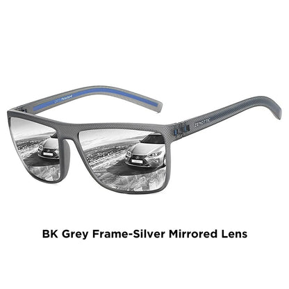 Retro Polarized Sunglasses for Men Lightweight TR90 Frame UV400 Protection Square Sun Glasses Night Vision Goggles
