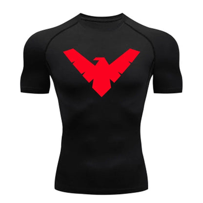 Summer Short Sleeve Compression Shirt Men Sports Top Running T Shirt Quick Dry Gym Workout Clothing Sun Protection Long Sleeve