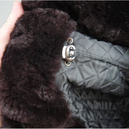 Winter Russian Man Woman White Skin Natural Rex Rabbit Fur Hats Luxury Real Sheepskin Leather Cap Unisex Real Fur Bomber Hat