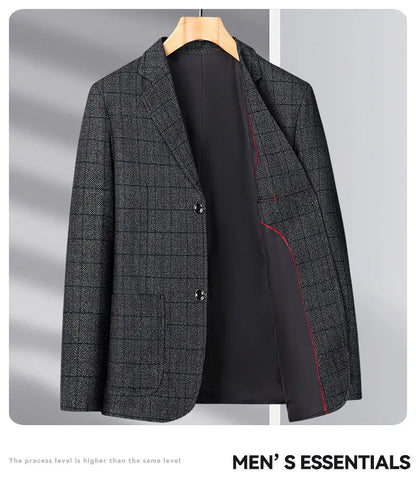 2025 Autumn Winter Woolen Suit Jacket for Men's Korean Slim Fit Casual Business Suit Jackets Social Office Blazers Men Clothing