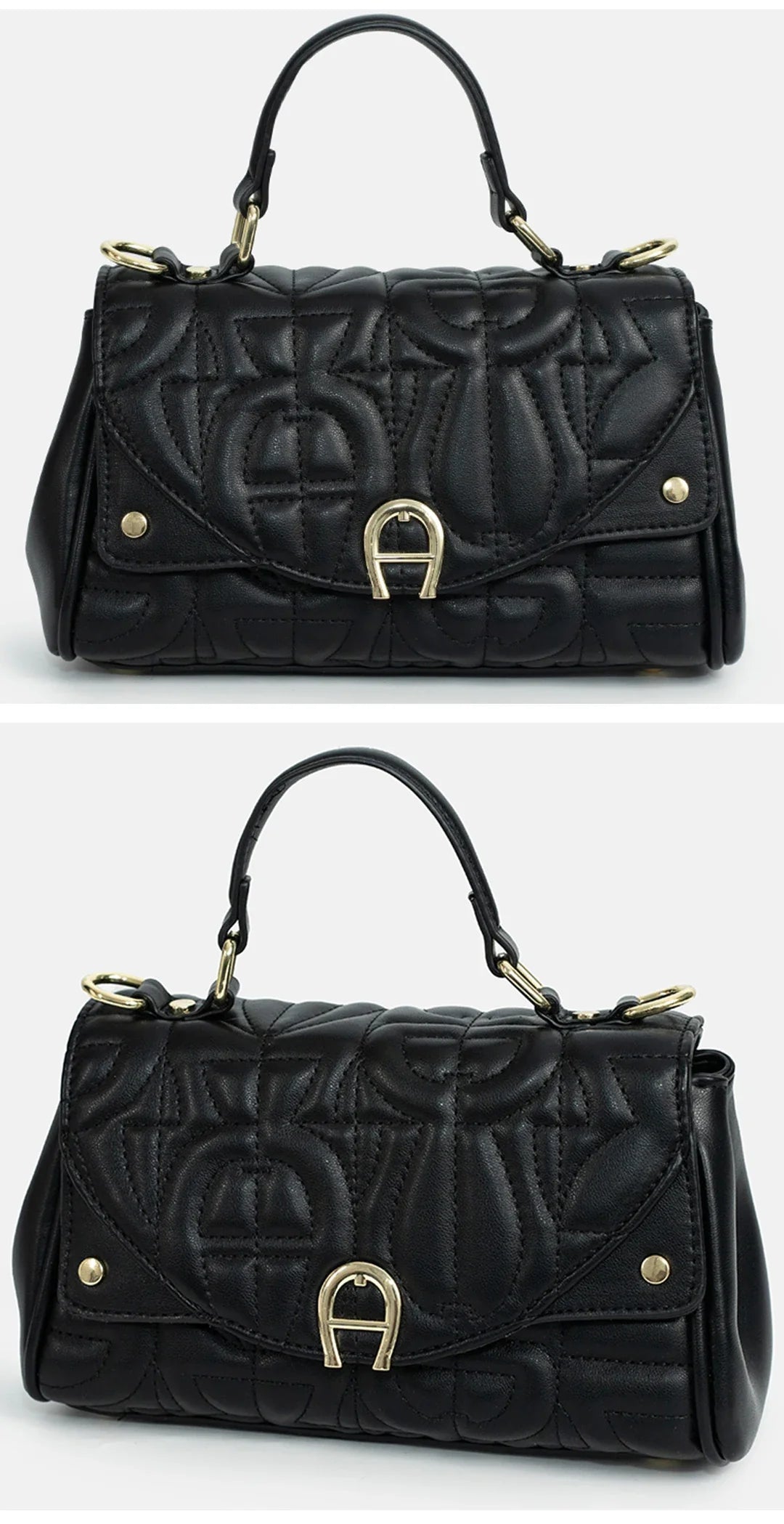 New Retro Women's Bag with Solid Color Letter Printing Exquisite Handbag, High-quality Multifunctional Niche Aesthetic Bag