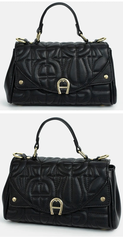 New Retro Women's Bag with Solid Color Letter Printing Exquisite Handbag, High-quality Multifunctional Niche Aesthetic Bag