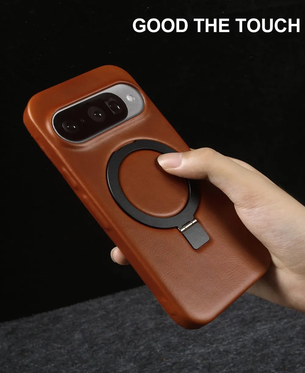 Luxury Magnetic Bracket Holder Genuine Leather Case For Google Pixel 10 Pro XL pixel10  8A 9pro 7A 6A 5A Full Wrapped Back Cover