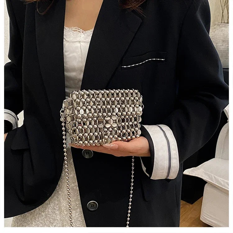 PU Sense of Luxury Solid Color Evening Bags Hollow Out Temperament 2025 Hot Sale Ladies Bags Versatile Fashion Shoulder Bags