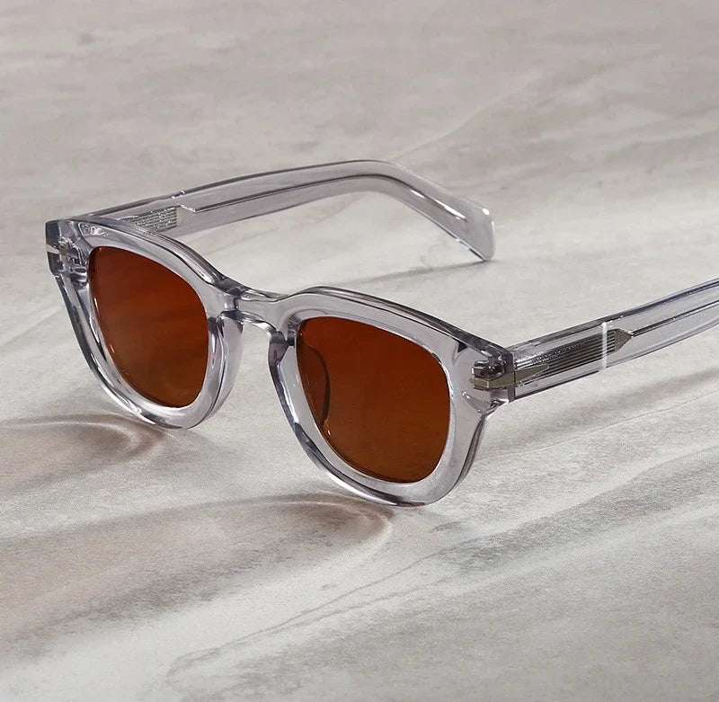 Fashion Thick Plate Acetate Lunette De Soleil Homme Retro Square Frame Personality Polarized Sunglasses Sunglasses Woman 2025