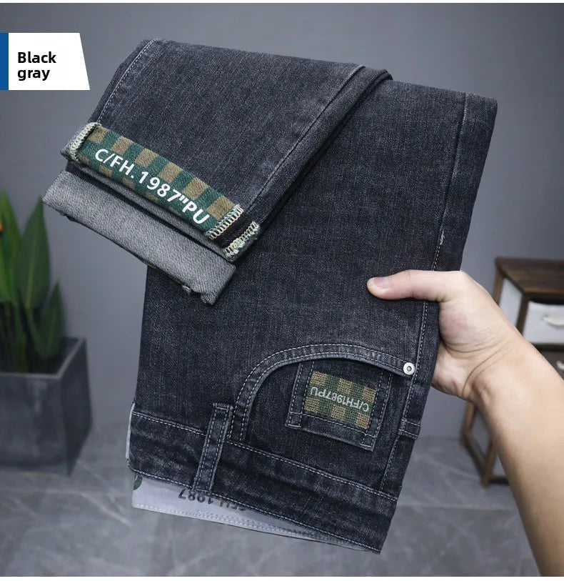 Hot Summer Jeans for Men, Trendy Korean Style, Slim Fit