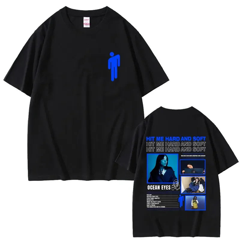 Hit Me Hard and Soft Do You Know To How Bend Same Style Print T-shirts Men Women Fashion Pop Music T Shirts Oversized T-shirt
