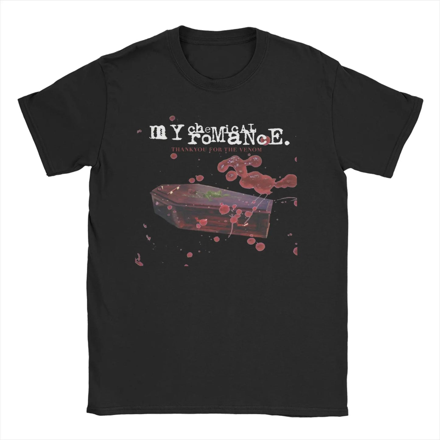 Men Women Mcr Band  Punk Rock T Shirt My Chemical Romance  100% Cotton Clothes Vintage Round Collar Tee Shirt Plus Size T-Shirt
