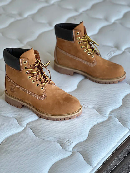Men Fashion Outdoor Shoes Genuine Leather Yellow Boots 2025 Male Casual Waterproof Boots