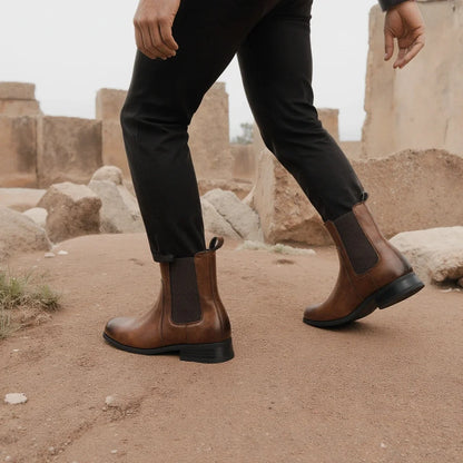 Men Boots Casual 2026 Fashion Brand Comfortable Boots Leather Chelsea boots