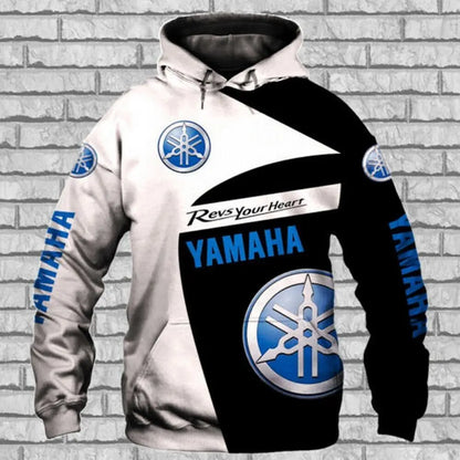 2025 Spring/Summer New 3D Printed Yamaha Motorcycle Off road Hoodie for Extreme Sports Adventure Men's and Women's Hoodies