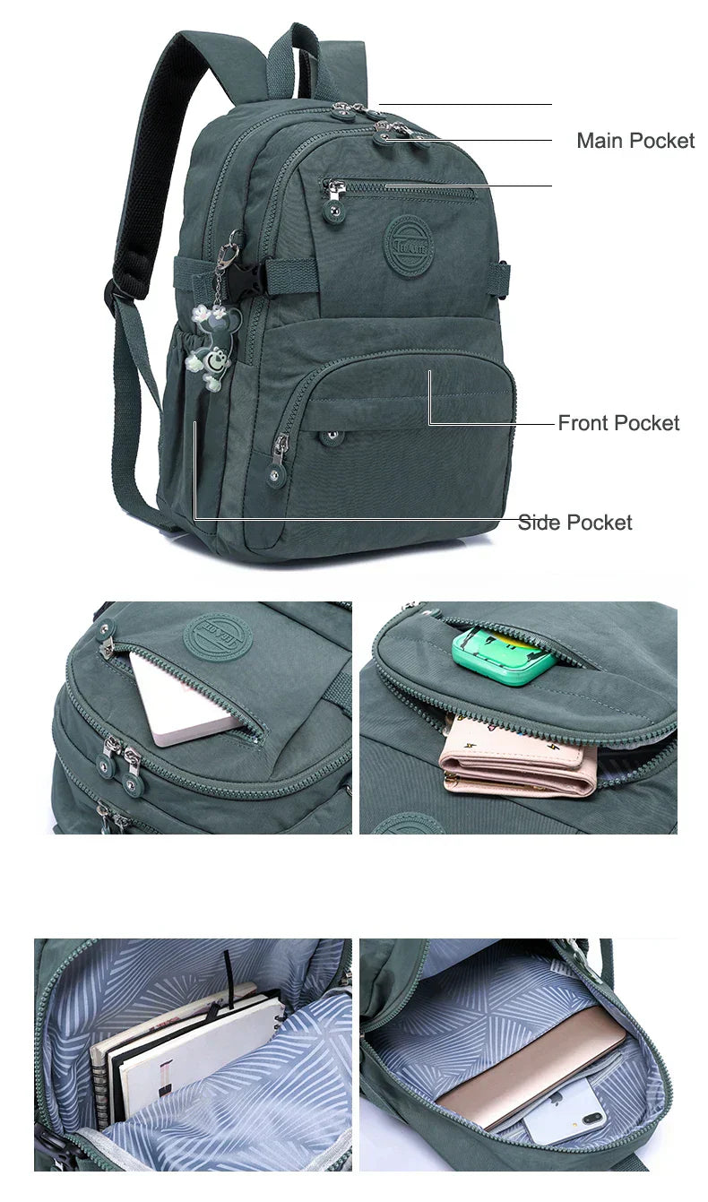Luxury Travel Backpack Women's Stylish Teenage Youth Backpacks for Bara Mochila Impermeable Large School Bag for Boys