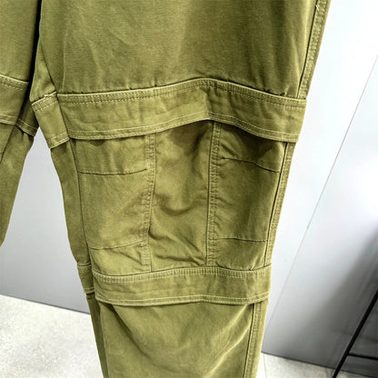 High Quality Army Green Cargo Pants Men American Vintage Hip Hop Plus Size Skateboard Pants Harajuku Casual Cotton Trousers Male