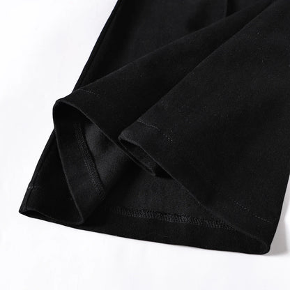 Women's Black Jeans Flare Pants Y2k Retro Emo 2000s Streetwear Fashion Trousers Harajuku Wide Yoga Pants 90s Aesthetic Clothes