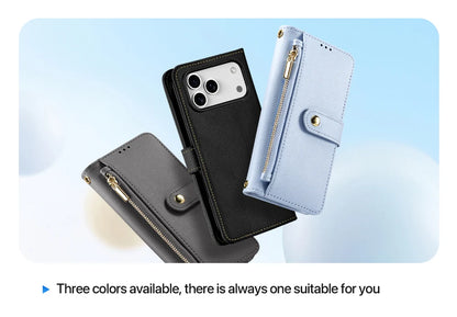 2in1 Magnetic Detachable Wallet Folio Case for iPhone 17 Pro Max/17 Air/16plus 15Leather Cover with Card Slots & Clasp