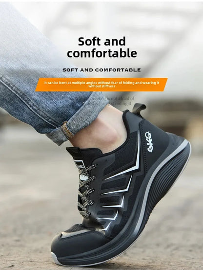 New Lightweight and Breathable Labor Protection Shoes for Men and Women Anti Smashing and Anti Piercing Steel Toe Safety Shoes
