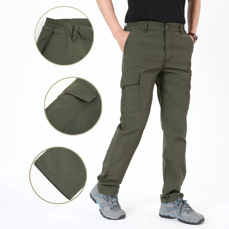 2026 Outdoor Work Tactical Pants Men Spring Autumn Casual Cargo Trousers Waterproof Hiking Pant Elastic Traveling Workwear Pants