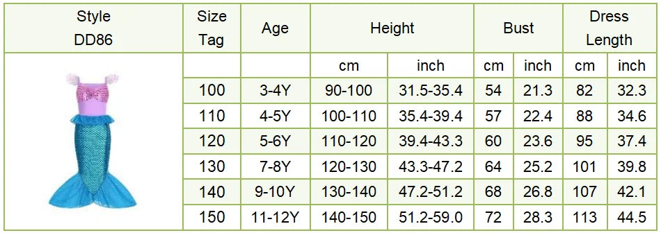 Children Snow White Cinderella Aurora Anna Elsa Costume Girl Cosplay Dress Kids Encanto Mirabel Little Mermaid Halloween Clothes