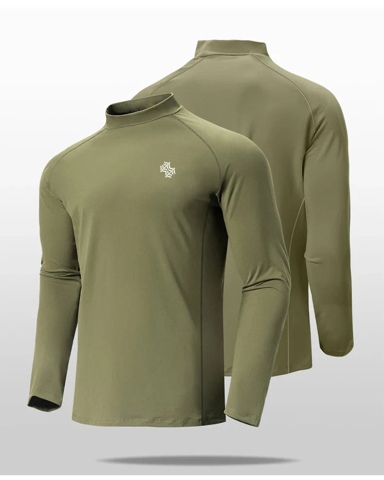 Men's High Quality Cycling Hiking Outdoor Sports Long Sleeve T-Shirt Leisure Speed Dry Running Fitness Sports Clothing Tops