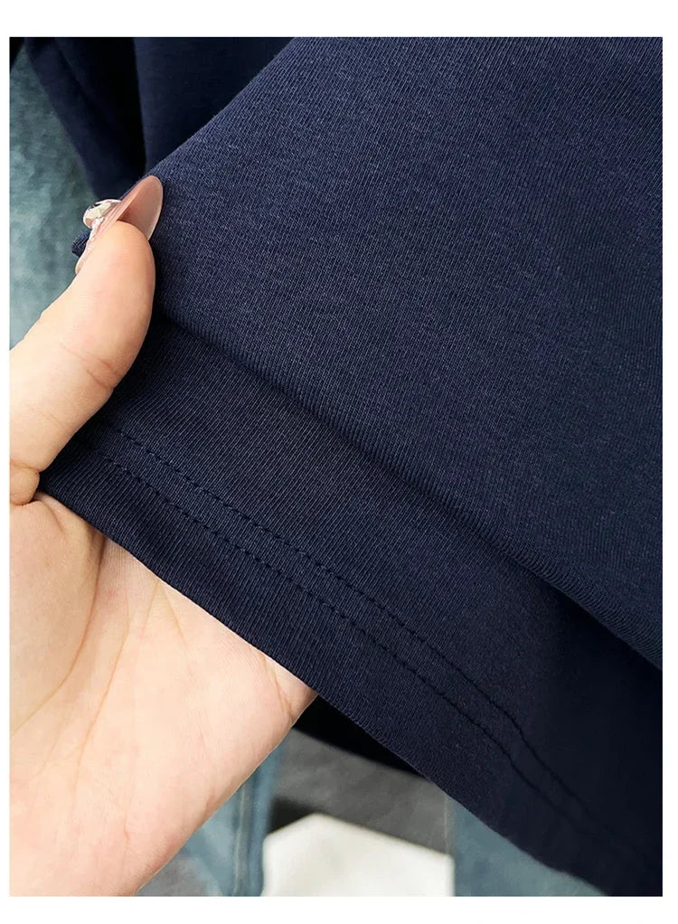 2026 Summer New High Quality Casual Plus Size T Shirt Sexy Short Sleeved Sleeves Fashion Trend Solid Women Clothing Y2k Tops