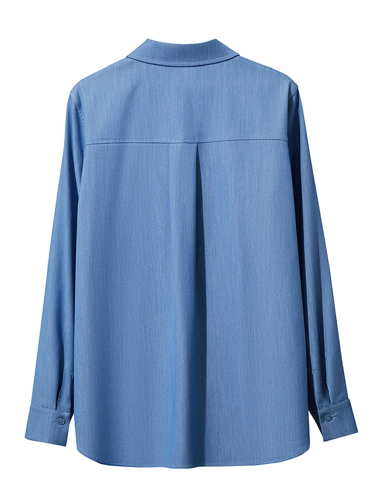 Women's Shirt 2025 Autumn New Casual Long Sleeves Women's Clothing Loose Medium And Long Tassel Elegant Ladies Tops12523124